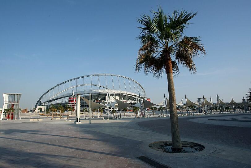 Impressionen aus dem Bayern-Trainingslager in Doha.