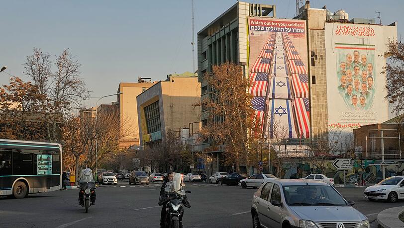 USA und Israel als Feindbild: Stra&szlig;enszene im Iran.
