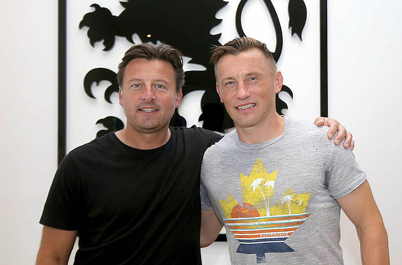 Der Trainer und sein Star: Kosta Runjaic und Ivica Olic.