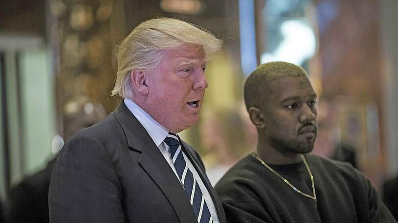 Tritt Kanye West (r.) wirklich gegen Donald Trump bei der diesjährigen Wahl an?