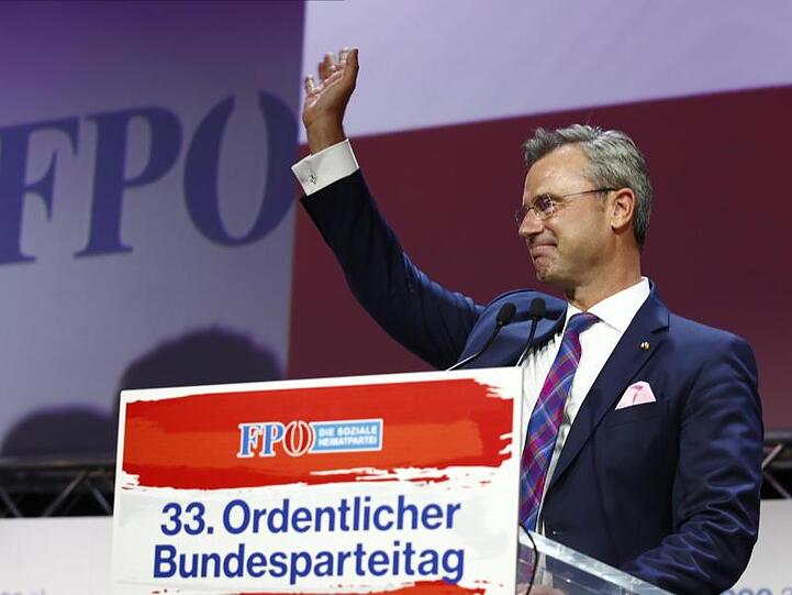 Norbert Hofer während des 33. ordentlichen Bundesparteitags der FPÖ in Graz.