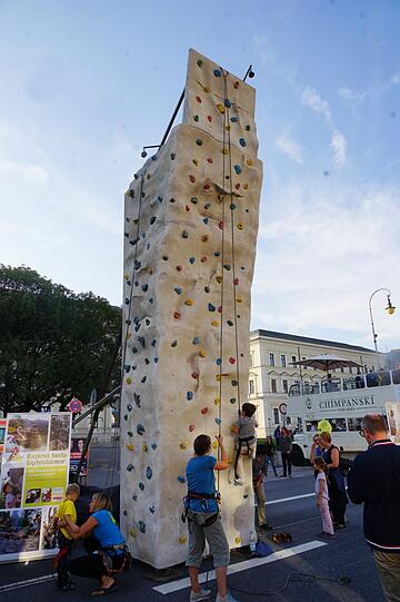 Beim Streetlife-Festival kann auch geklettert werden.