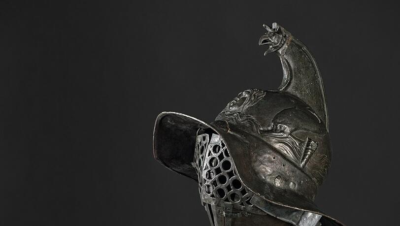 Dieses Prachtstück von einem Gladiatorenhelm wurde 79 nach Christus beim Vulkanausbruch in Pompeji verschüttet.