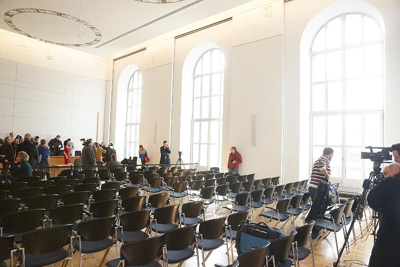 Bilder aus dem Justizpalast und dem Gerichtssaal, in dem der Steuer-Prozess um Uli Hoeneß stattfindet.