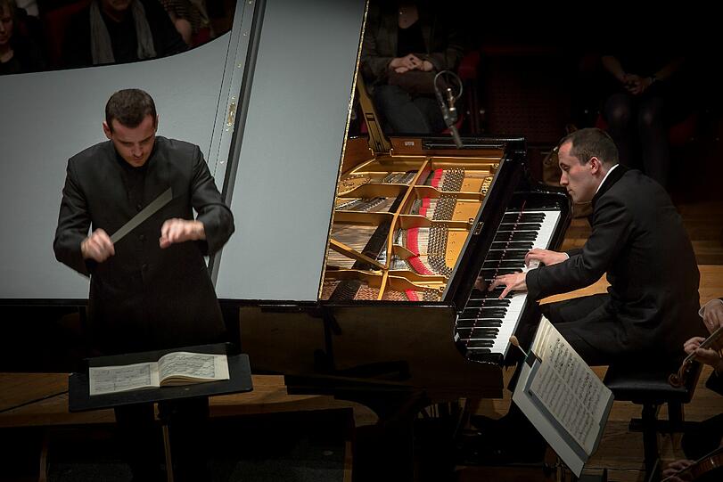 Lionel Bringuier und Igor Levit im Konzert.