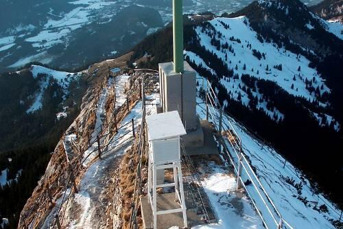 Mit 155 km/h gab's auch am Wendelstein im Mangfallgebierge schwere Orkanböen.