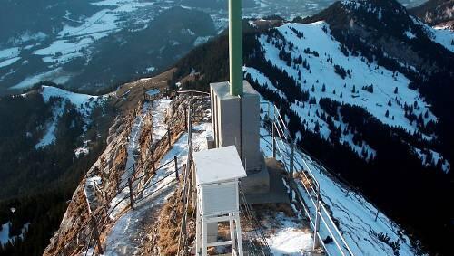 Mit 155 km/h gab's auch am Wendelstein im Mangfallgebierge schwere Orkanböen.