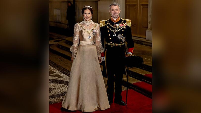 Das dänische Königspaar beim Empfang in Kopenhagen. Das dänische Königspaar beim Empfang in Kopenhagen.