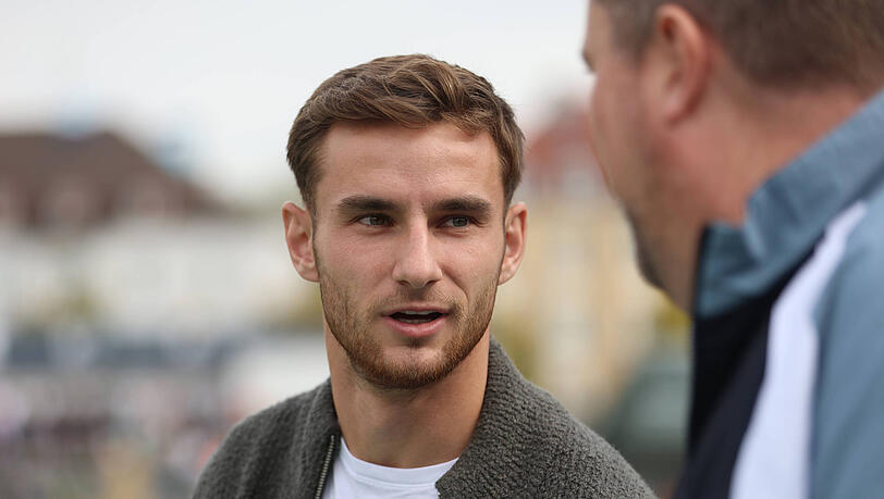 Gegen Ansbach im Stadion: Niklas Lang. Gegen Ansbach im Stadion: Niklas Lang.