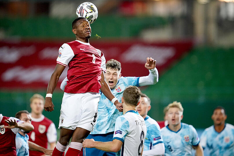 Bei unseren Nachbarn aus Österreich findet sich lediglich ein Bayern-Spieler, der ist dafür umso wichtiger: David Alaba (l.)