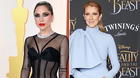 Lady Gaga (l.) und Céline Dion haben offenbar Großes vor.