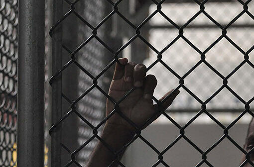 Häftling im Lager Guantanamo