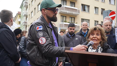 Der j&uuml;dische Hochschulprofessor Guy Katz und Charlotte Knobloch, Pr&auml;sidentin der Israelitischen Kultusgemeinde M&uuml;nchen und Oberbayern.