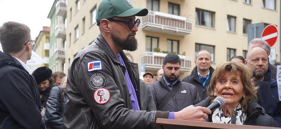 Der j&uuml;dische Hochschulprofessor Guy Katz und Charlotte Knobloch, Pr&auml;sidentin der Israelitischen Kultusgemeinde M&uuml;nchen und Oberbayern.