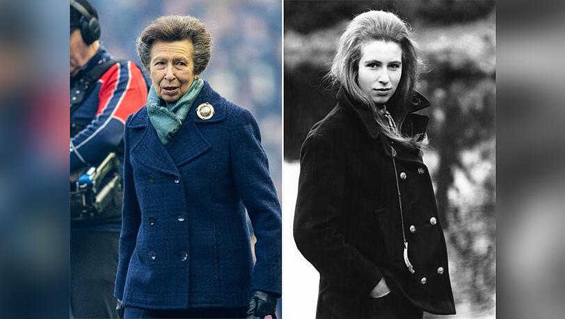 1970 vs. 2025: Prinzessin Anne setzt auf den gleichen Mantel wie in jungen Jahren.