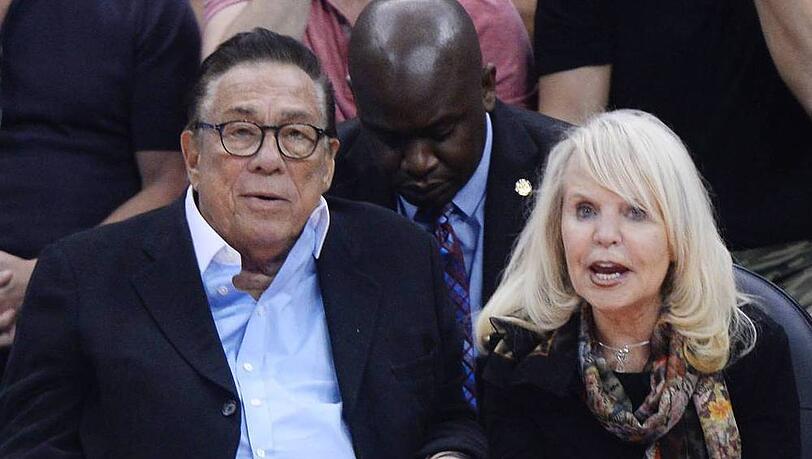 Sterling und seine Frau am Spielfeldrand der Clippers Sterling und seine Frau am Spielfeldrand der Clippers