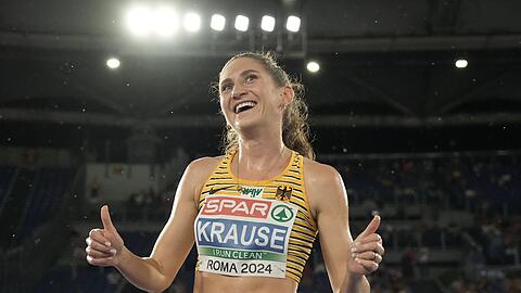 Hindernisläuferin Gesa Krause sicherte sich bei der EM in Rom die Silbermedaille.