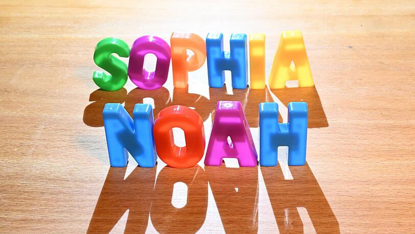Sophia und Noah sind die beliebtesten Vornamen. Sophia und Noah sind die beliebtesten Vornamen.