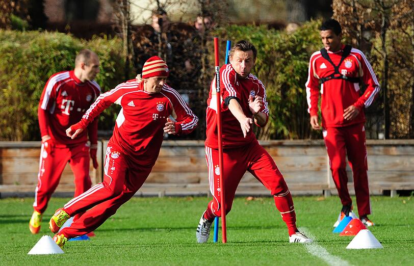 Bilder vom Training an der Säbener: Bastian Schweinsteiger schwitzt fürs Comeback.