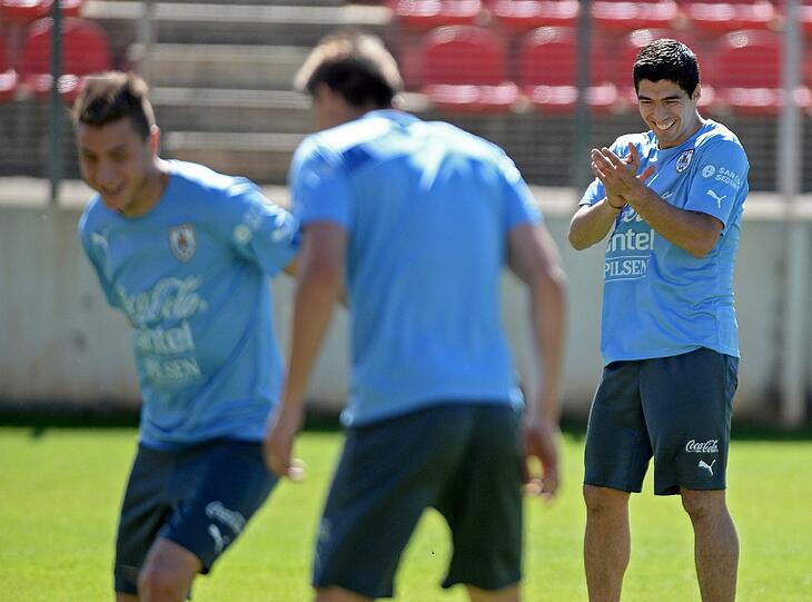 Training bei Uruguay.