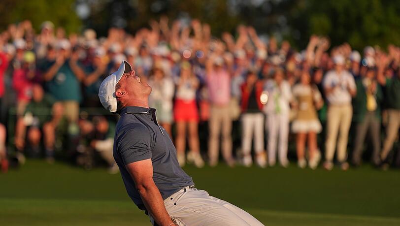 Nach seinem Sieg fiel bei Rory McIlroy die gesamte Anspannung ab.