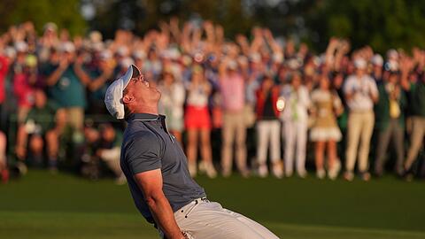 Nach seinem Sieg fiel bei Rory McIlroy die gesamte Anspannung ab.