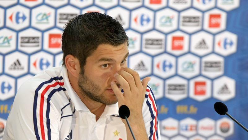 Nationalspieler André-Pierre Gignac bei einer Pressekonferenz im Hotel in Knysna. Nationalspieler André-Pierre Gignac bei einer Pressekonferenz im Hotel in Knysna.