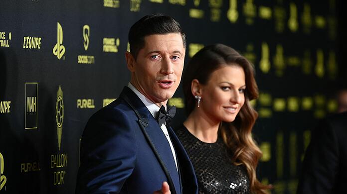 Robert Lewandowski und Anna Lewandowska bei der Ballon d'Or-Gala in Paris.