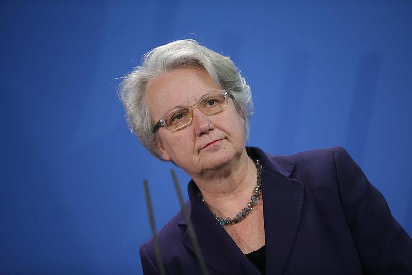 Annette Schavan bei ihrer letzten Amtshandlung