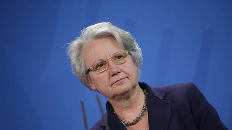 Annette Schavan bei ihrer letzten Amtshandlung