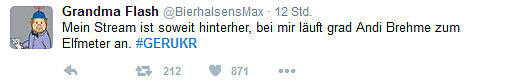 Und sonst so? Manch einer hatte scheinbar ein paar Probleme mit dem Livestream.