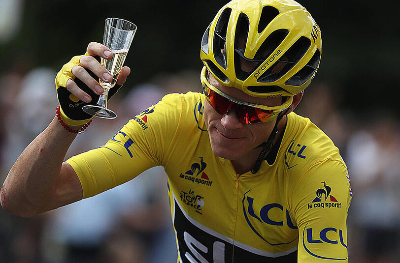 Darauf ein Glas Champagner: Chris Froome.