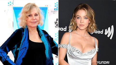 Sydney Sweeney (re.) wird in einem Biopic Kim Novak spielen - und das passt der Filmgr&ouml;&szlig;e so gar nicht.