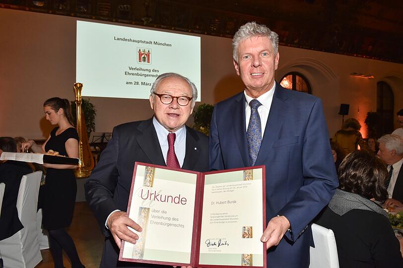 Dr. Hubert Burda und Oberburgermeister Dieter Reiter