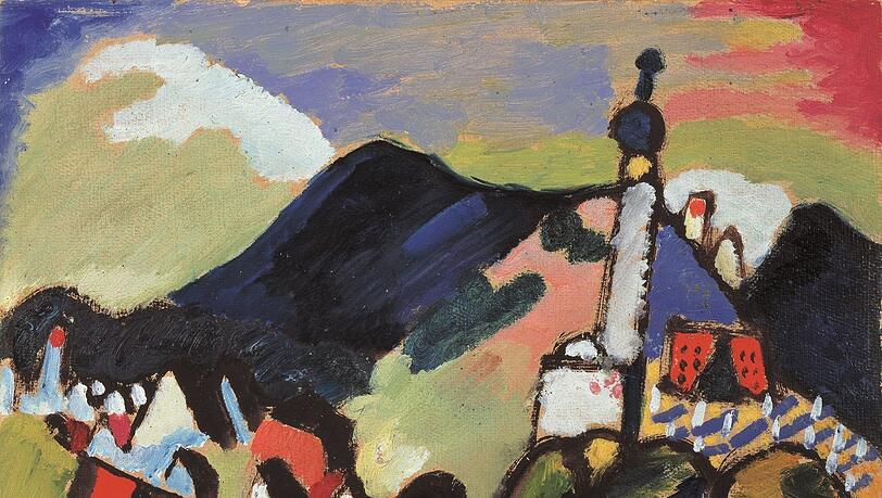 Wassily Kandinskys "Studie für Murnau mit Kirche II" von 1910 gehört zu den Höhepunkten der Murnauer KK-Stiftung, die ihre Reiterwerke als Dauerleihgabe dem Schloßmuseum zur Verfügung stellt. Wassily Kandinskys "Studie für Murnau mit Kirche II" von 1910 gehört zu den Höhepunkten der Murnauer KK-Stiftung, die ihre Reiterwerke als Dauerleihgabe dem Schloßmuseum zur Verfügung stellt.