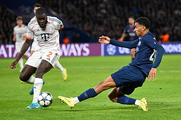 Überragend zuletzt gegen Paris Saint-Germain: Upamecano (l.).