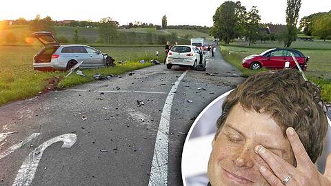 Da hat's gekracht: Jan Ullrich fuhr in Matwill in der Schweiz mit seinem Audi in das Heck eines anderen Wagens.