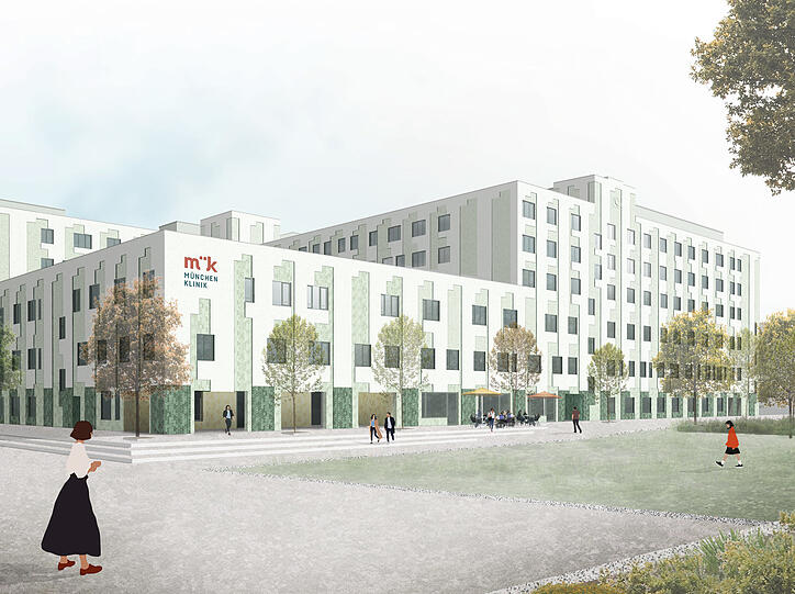 Teile der Dachflächen im neuen Klinikgebäude in Harlaching sollen für Patienten und Klinikpersonal geöffnet werden, damit auch die zwischendurch Luft schnappen können.