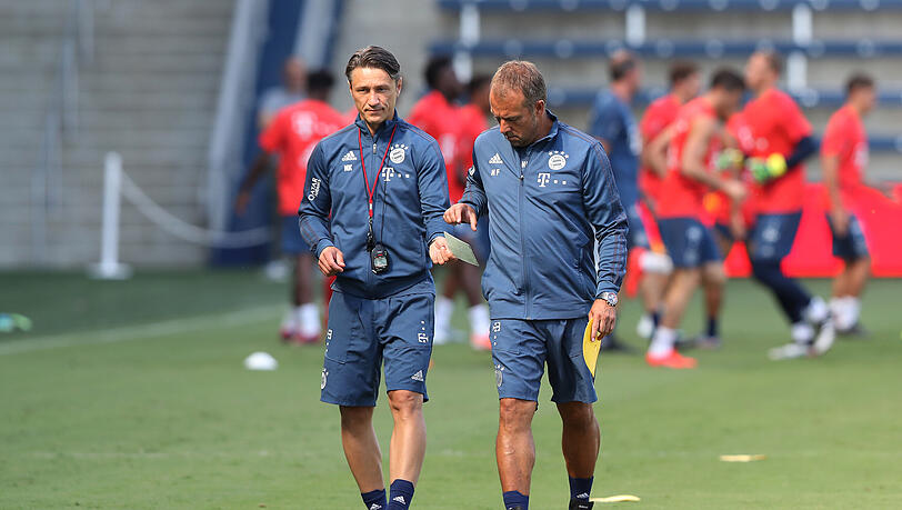 Hansi Flick verstärkte im Sommer vergangenen Jahres das Trainerteam von Niko Kovac - im November wurde er zum Nachfolger seines ehemaligen Chefs befördert. Hansi Flick verstärkte im Sommer vergangenen Jahres das Trainerteam von Niko Kovac - im November wurde er zum Nachfolger seines ehemaligen Chefs befördert.