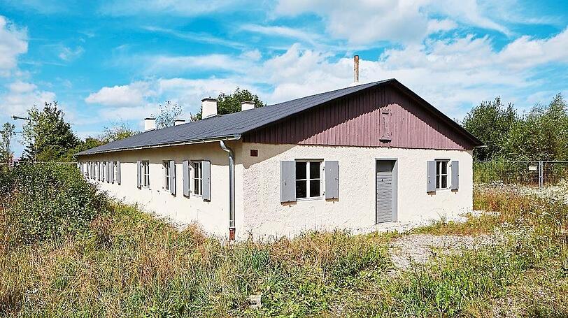 Eine Baracke im Zwangsarbeiterlager Neuaubing.