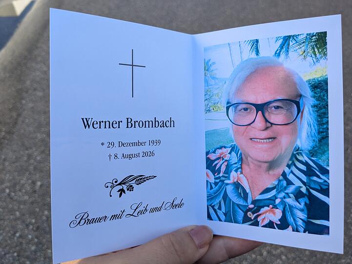 Das besondere Sterbebild von Werner Brombach.