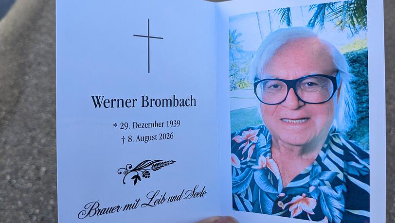 Das besondere Sterbebild von Werner Brombach. Das besondere Sterbebild von Werner Brombach.
