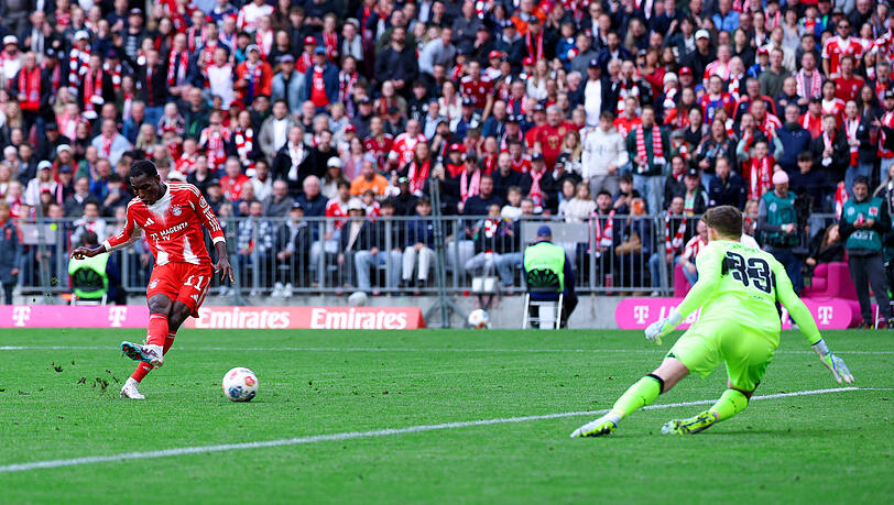 Schob zum zwischenzeitlichen 2:1 f&uuml;r den FC Bayern ein: Nicolas Jackson.