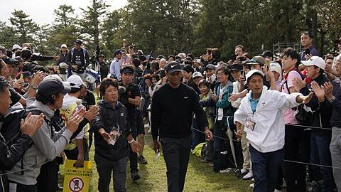 Ist auch in Japan ein Star: Tiger Woods.