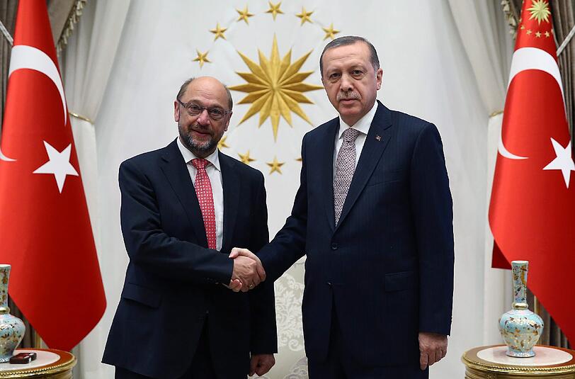 EU-Parlamentspräsident Martin Schulz besucht die Türkei. Foto: Turkish President Press Office