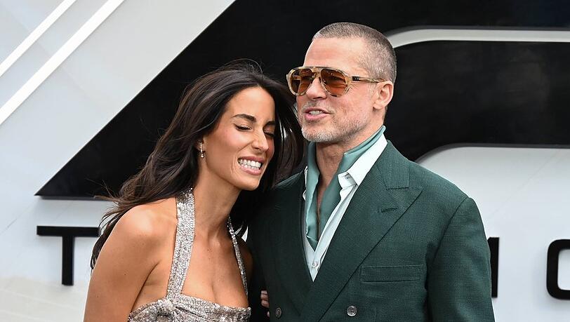 Brad Pitt und Ines de Ramon im Juni in London.