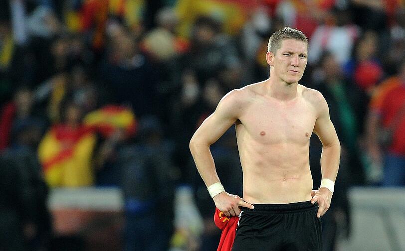 7. Juli 2010: Bastian Schweinsteiger nach dem Halbfinal-Aus gegen Spanien bei der Weltmeisterschaft in Südafrika.