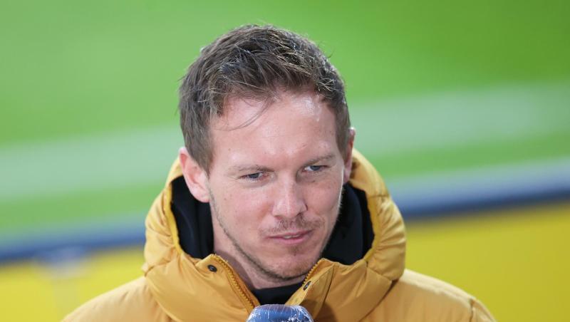 Leipzigs Trainer Julian Nagelsmann beim Interview.