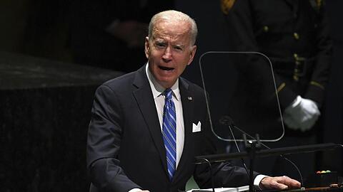 "Zusammenarbeiten wie nie zuvor": US-Präsident Joe Biden in New York.