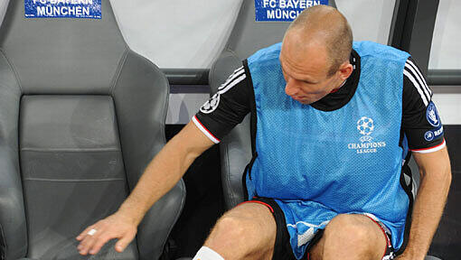 Zum Bankdrücken verurteilt: der angeschlagene Arjen Robben. Zum Bankdrücken verurteilt: der angeschlagene Arjen Robben.